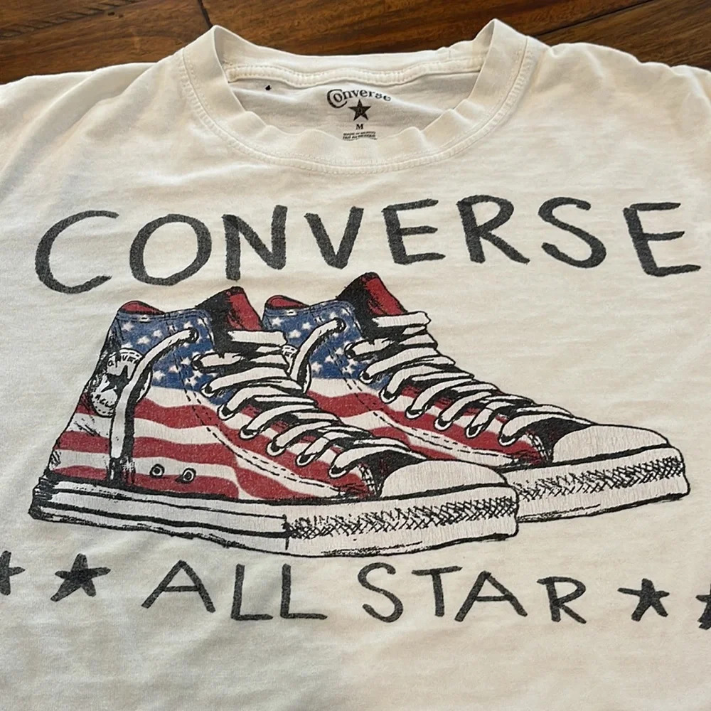 2 Converse Tees Island Palm Trees T-shirt size Small Converse Shoes tee … - Picture 14 of 16